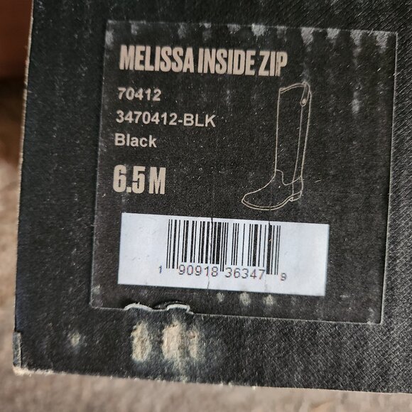 FRYE Melissa Inside Zip Tall Black Leather Riding Boots. NIB. Size 6.5 - Picture 11 of 11